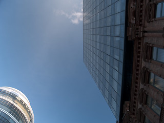 Image showing Skyscrapers low-angle view