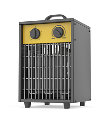 Image showing Black industrial electric fan heater