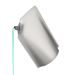 Image showing Pouring liquid soap from the doypack