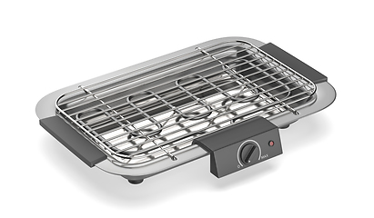 Image showing Silver electric grill