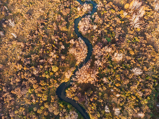 Image showing autumn landscape with river.