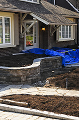 Image showing Landscaping work in progress
