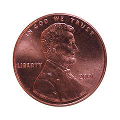 Image showing Dollar (USD) coin, currency of United States (USA) isolated over