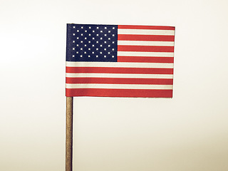 Image showing Vintage looking American flag