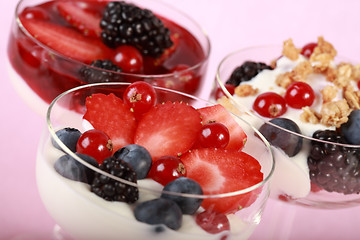 Image showing Healthy yogurts