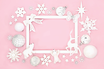 Image showing Christmas North Pole Background Border Decorations