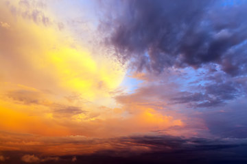 Image showing red bright clouds