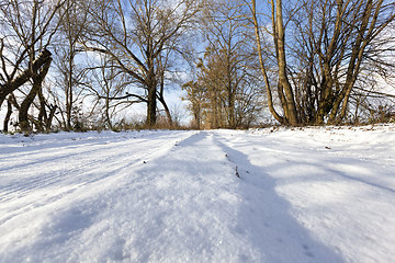 Image showing snow-covered winter road