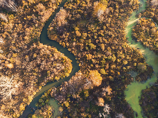 Image showing autumn landscape with river.