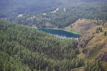 Image showing Geyser lake with thermal springs