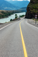 Image showing Chuysky trakt road in the Altai mountains.