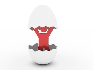 Image showing Person in egg
