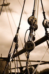 Image showing Ship rigging