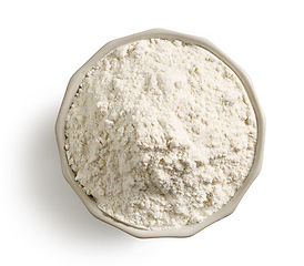Image showing bowl of flour on white background