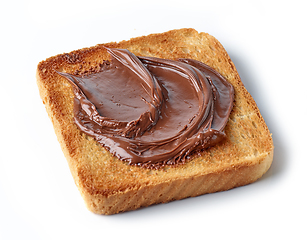 Image showing toasted bread with chocolate cream