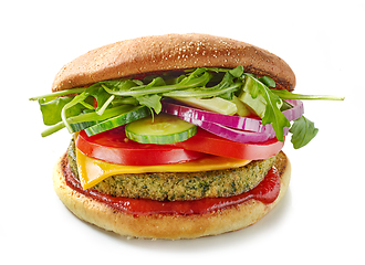 Image showing fresh tasty vegan burger