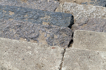 Image showing old staircase , closeup