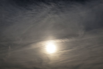 Image showing beautiful cloudy sky during sunset