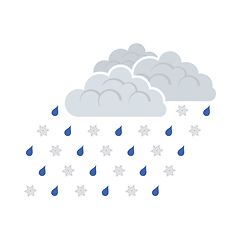 Image showing Rain With Snow Icon