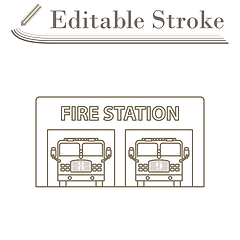 Image showing Fire Station Icon