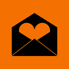 Image showing Valentine Envelop With Heart Icon