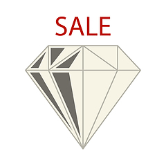 Image showing Diamond With Sale Sign Icon