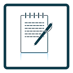 Image showing Notebook With Pen Icon