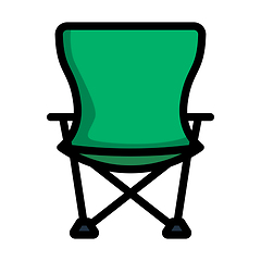 Image showing Icon Of Fishing Folding Chair