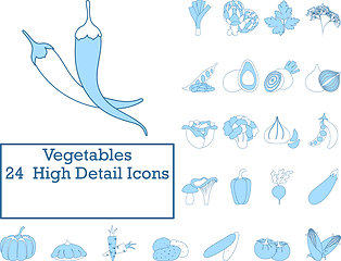 Image showing Vegetables Icon Set