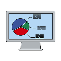 Image showing Monitor With Analytics Diagram Icon