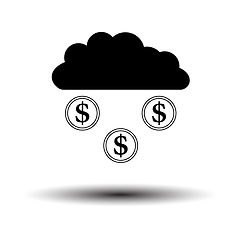 Image showing Coins Falling From Cloud Icon