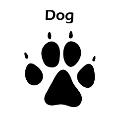 Image showing Dog Footprint