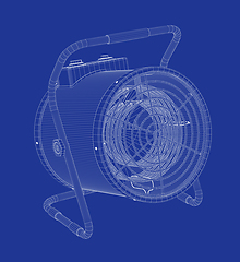 Image showing 3D model of electric fan heater
