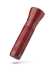 Image showing Modern red flashlight