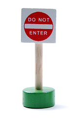 Image showing Do not enter sign isolated on white