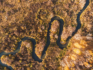 Image showing autumn landscape with river.