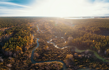 Image showing autumn landscape with river.