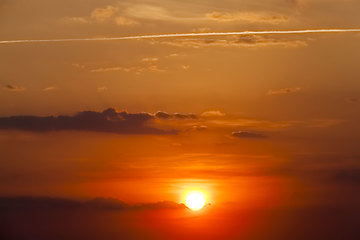 Image showing the sky with clouds during sunset