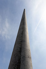 Image showing installation of a new concrete pillar