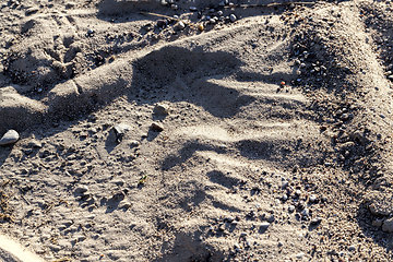 Image showing close-up of a rural sand road