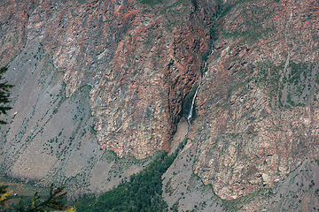 Image showing Waterfall in the Valley of the river of Chulyshman