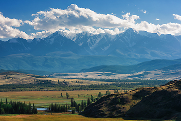 Image showing Kurai steppe and North-Chui ridge