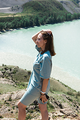 Image showing Woman in Altai mountains