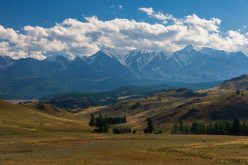 Image showing Kurai steppe and North-Chui ridge