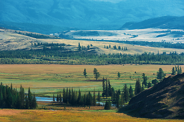 Image showing Kurai steppe and North-Chui ridge