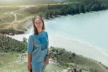 Image showing Woman in Altai mountains