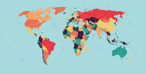 Image showing World political vector detailed map