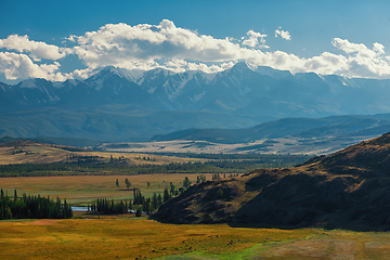 Image showing Kurai steppe and North-Chui ridge