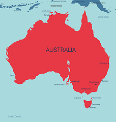 Image showing Australia continent vector map