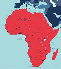 Image showing Africa continent vector map